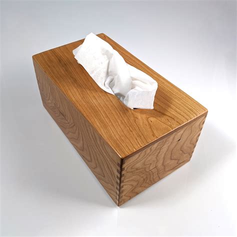 Solid Cherry - Handmade Tissue / Kleenex Box Cover Holder - Rectangular - Box Jointed Sides ...