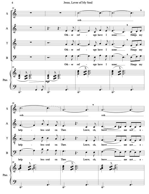 Jesus Lover of My Soul (SATB - Staheli) - Holy Sheet Music