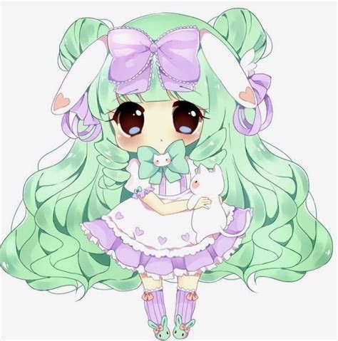 Little chibi rabbit 🐰💚 | Cute anime chibi, Anime chibi, Chibi