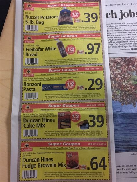 ShopRite Super Coupons in today’s Times Union - Shopportunist