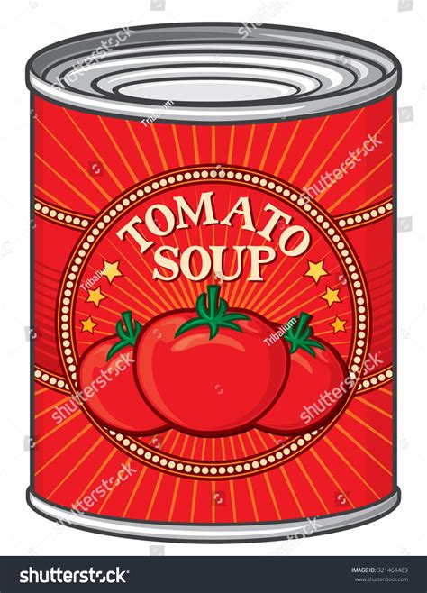 Can Of Tomato Soup (Tin Of Tomato Soup) Stock Vector Illustration 321464483 : Shutterstock