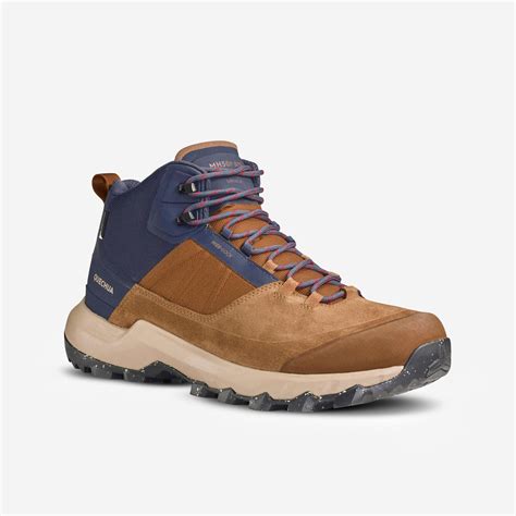 Men's Waterproof Mountain Walking Shoes - MH500 Mid Brown