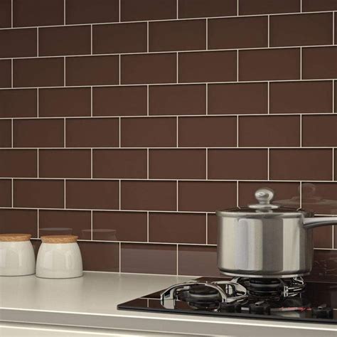 Giorbello 3'' x 6'' Brown Glass Subway Tile Glossy G5932 — Oasis Tile