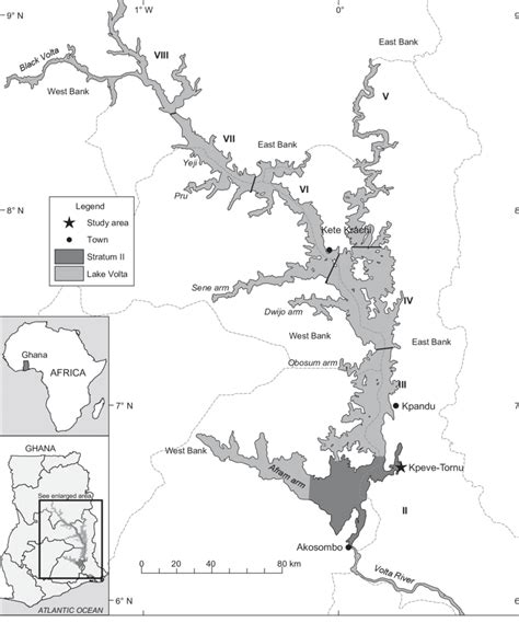 Lake Volta Map