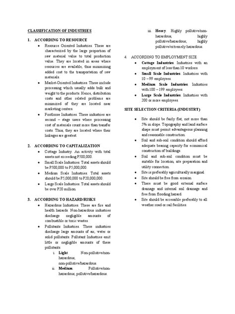 Classification of Industries | PDF