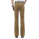 HAORUN Men Corduroy Bell Bottom Flares Pants Slim Fit 60s 70s Vintage ...