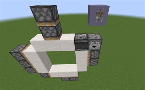 Minecraft Piston Door Schematic