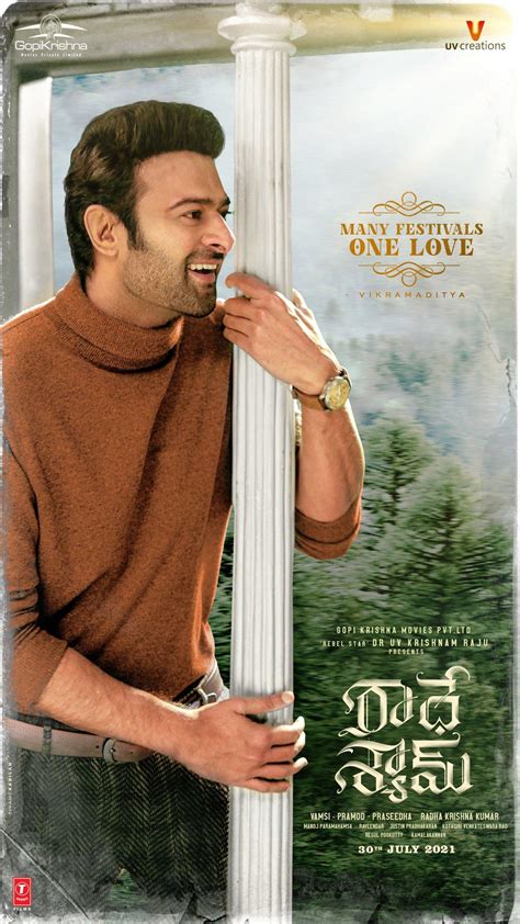 Radhe Shyam Poster: Prabhas nails lover boy look - TeluguBulletin.com