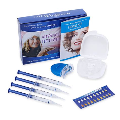 Teeth Whitening Kit With 4 Gel 2 Tray 1 Light For Oral Hygiene Dental Care Bleaching Beauty And ...