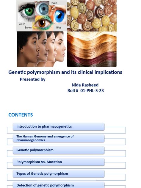 Polymorphism ppt.-1 | PDF | Pharmacogenomics | Single Nucleotide ...