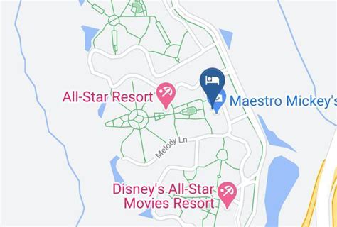 Disney\'s All Star Music Resort Map - Osceola - Florida