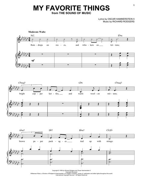 My Favorite Things | Sheet Music Direct