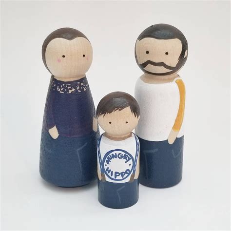 Custom Family Peg Dolls - Etsy