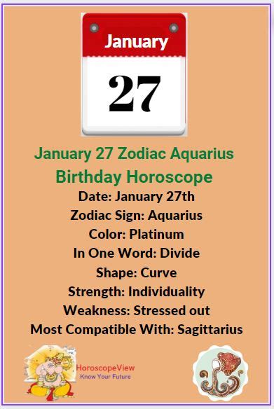 January 27 Zodiac Sign 2023 - Love, Career & Personality