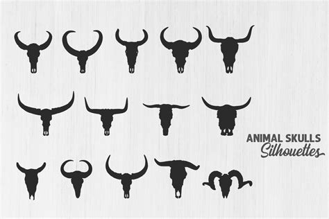 Skull Bull Silhouette, Buffalo Skull SVG Graphic by Design_Lands · Creative Fabrica