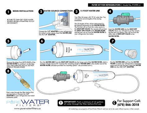 Inline Water Filter Kit for Refrigerators - PureWater Filters