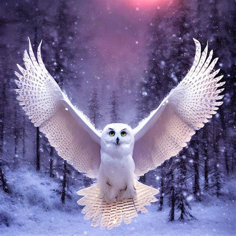 The Winter Owl Digital Art by Bob Smerecki - Fine Art America