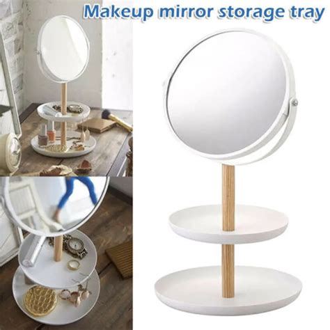 Magnifying Makeup Mirror 10X With Storage Tray Beauty Stand Double Side 360° Rotation ...