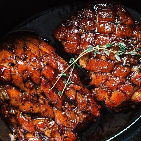 Slow Cooker Pork Belly Recipe with Honey Balsamic Glaze – Pork Belly ...