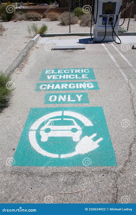 Palm Springs California - June 6, 2021: Electric Car Charging Station. EVgo Is A Self Contained ...