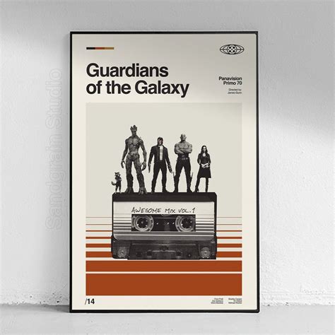 Guardians of the Galaxy poster - midcentury modert art marvel starlord | Galaxy poster, Modern ...