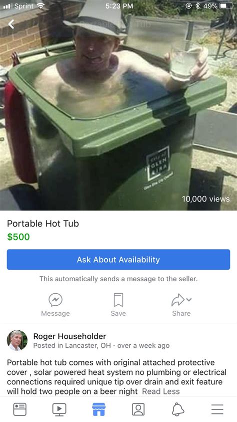 Found a portable Hot Tub on Facebook! : r/funny