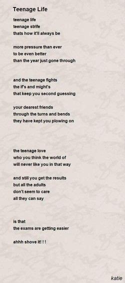 Teenage Poems | Teen pregnancy quotes, Poems about growing up, Teen ...