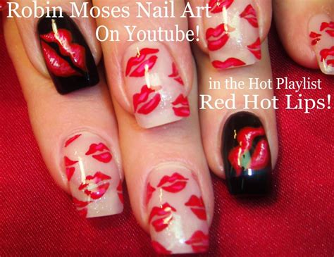 Nail Art by Robin Moses: "lip print" "kiss nails" "kiss nail art" "lip ...