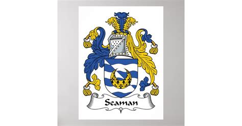 Seaman Family Crest Poster | Zazzle