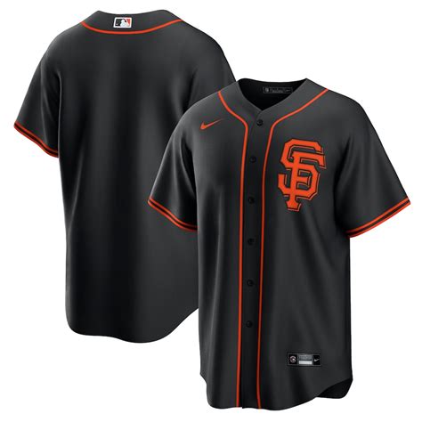 Men's San Francisco Giants Nike Black Alternate Replica Team Jersey