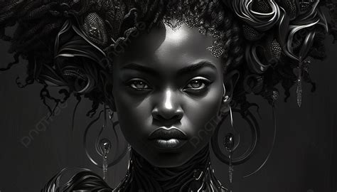 Black Mermaid Afro Woman Wallpaper Free Download Background, Black Art Pictures Background Image ...