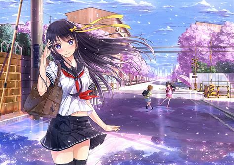 HD wallpaper: anime girls, school uniform | Wallpaper Flare