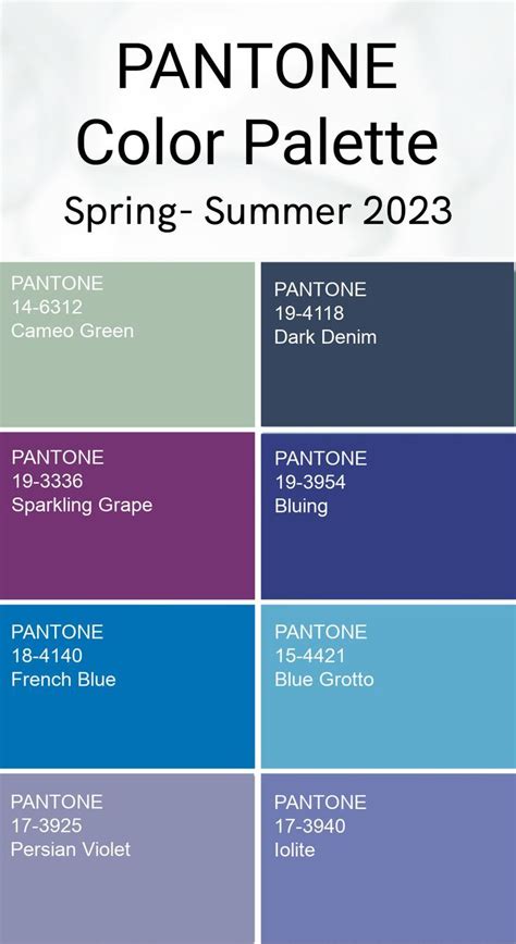 Pantone Color Trend Spring-Summer 2023 #pantone #color #trends | Summer color trends, Color ...