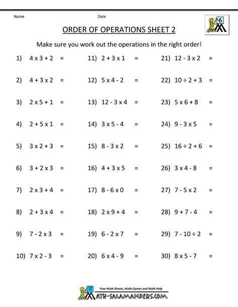 30++ Algebra Order Of Operations Worksheet – Worksheets Decoomo