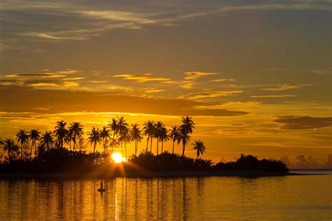 Sunset on a tropical island 1739093 Stock Photo at Vecteezy