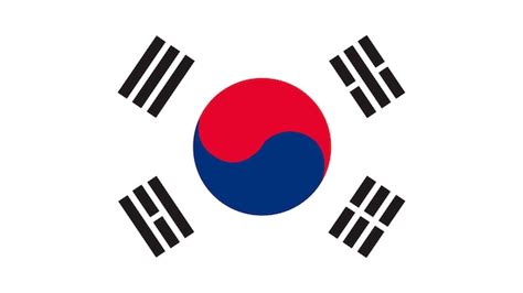 Premium Vector | Vector South Korea Flag