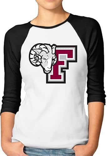 Women's New Style Fordham Mascot F Logo University 7 Split Sleeve Shirt Black Size XL: Amazon.ca ...