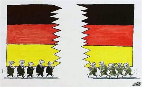 Cartoon depicting the happy unification of East and West Germany (Oct ...