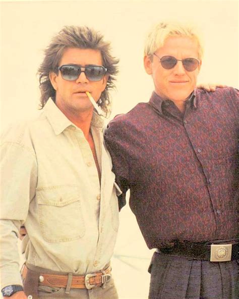 Mel Gibson & Gary Busey on the set of Lethal Weapon (1986) | Mel gibson ...