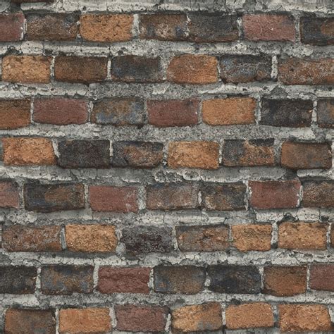 4041-428063 | Lennox Rust Textured Brick Wallpaper