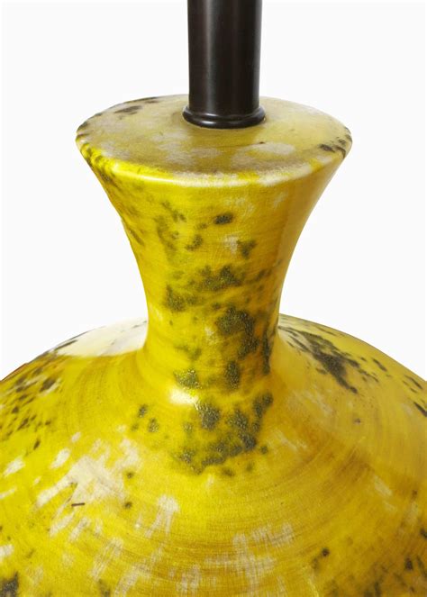 Large Mid-Century Ceramic Lamp with Textured Glaze For Sale at 1stdibs