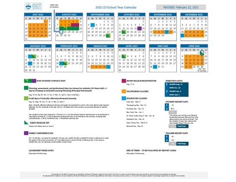 Denver Public Schools Calendar Holidays 2022-2023 PDF - School Calendar Info