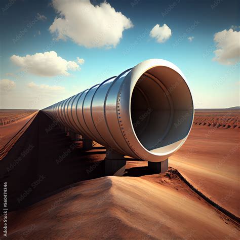 Construction site of natural gas pipeline. Stock Illustration | Adobe Stock