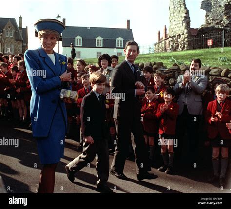 Prince William and his parents, the Prince and Princess of Wales ...