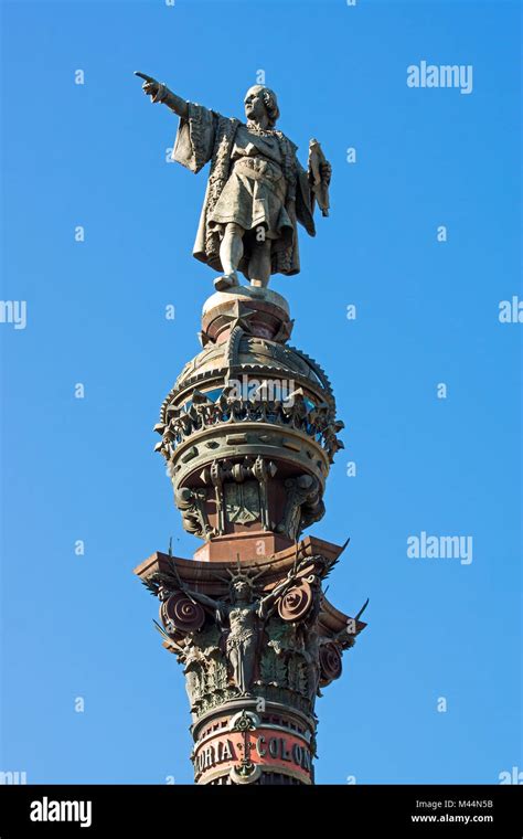 Columbus statue in Barcelona Stock Photo - Alamy