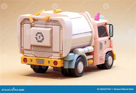 Tiny Cute Isometric Garbage Truck Emoji - Soft Design, Generative Ai ...