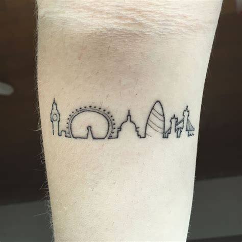 London Skyline Outline Tattoo