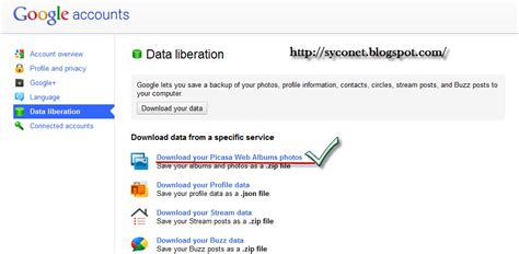 Creating A Backup Of Picasa Album On Your PC | Syconet Geek