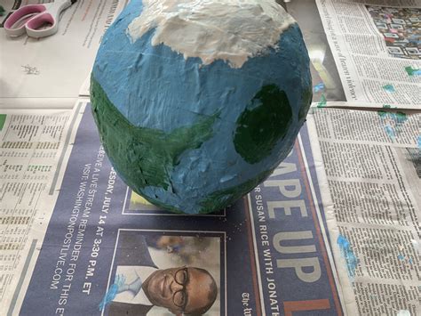 Paper Mache Earth - Footsteps2Brilliance