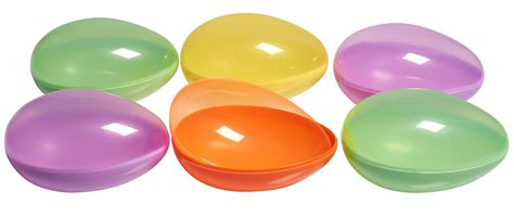 Buy Prextex Jumbo, Plastic Easter Egg Containers in Assorted Colors- Set of 6 Online at ...